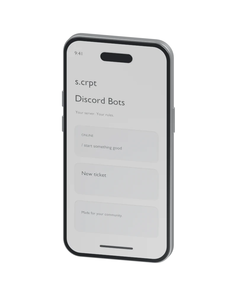 Model telefonu z Dynamic Island — Discord Bots