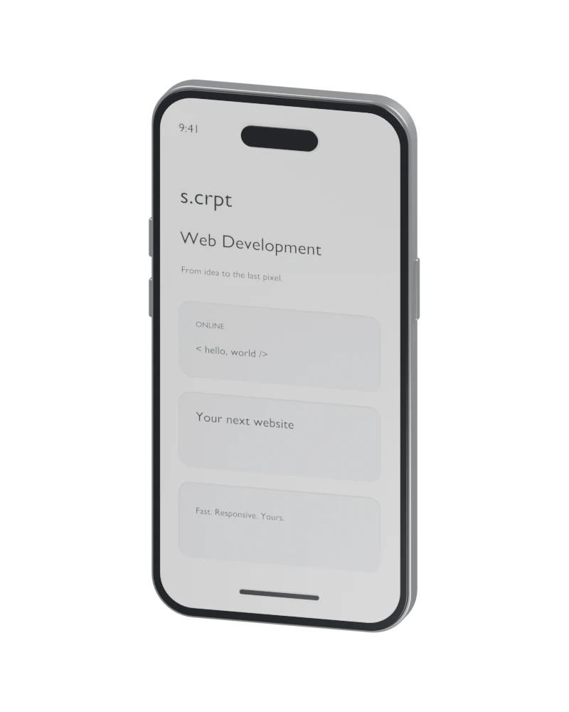 Model telefonu z Dynamic Island — Web Development